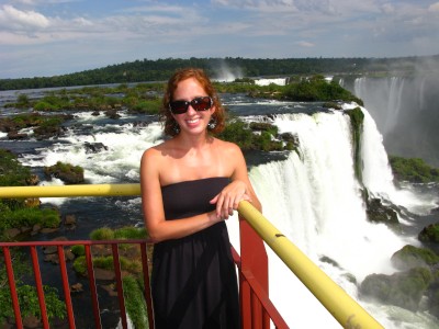Lin above the falls Lin above the falls