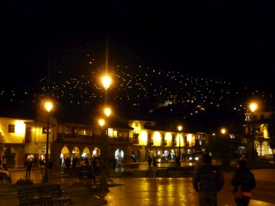 Cuzco square by night Cuzco square by night