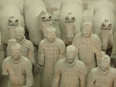 Terracotta warriors in Xian China Faces in the crowd