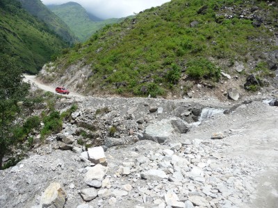 The road to Kathmandu, Nepal The "road"