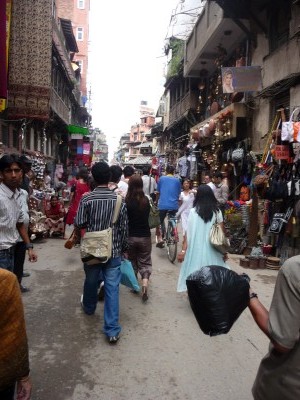 Thamel street, Kathmandu Nepal Kathmandu in action