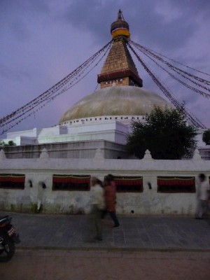 Baudha Stupa Kathmandu, Nepal The stupa at night