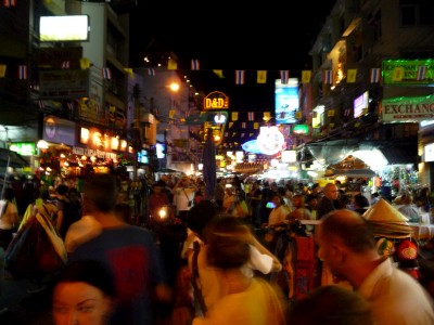Khao san at night Crazy Khao San Road