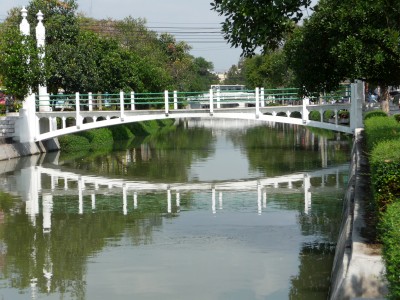 Canal running by the park, bangkok thailand Canal running by the park