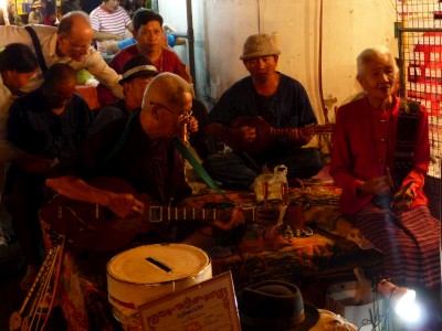 Musicians in the market, Chang Mai Musicians in the market