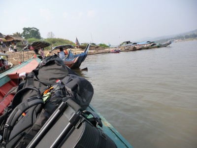 Crossing the Mekong into Laos Crossing the Mekong into Laos