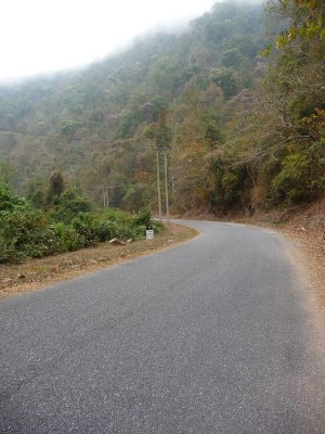 Up through the mountains Laos Up through the mountains