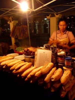 Street sandwich stand luang prabang lao Street sandwich stand