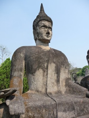 Budda park laos Budda feeling a bit grey