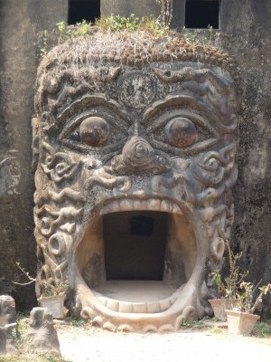 Buddha park lao Open wide!